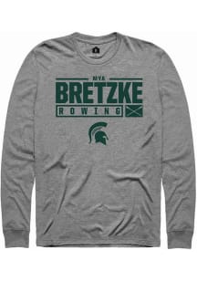 Mya Bretzke Rally Mens Graphite Michigan State Spartans NIL Stacked Box Tee