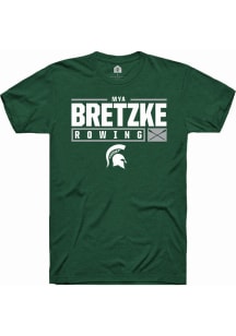 Mya Bretzke Green Michigan State Spartans NIL Stacked Box Short Sleeve T Shirt