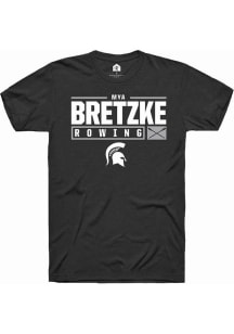 Mya Bretzke Black Michigan State Spartans NIL Stacked Box Short Sleeve T Shirt