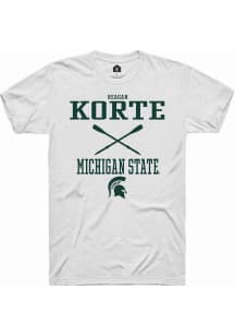 Reagan Korte White Michigan State Spartans NIL Sport Icon Short Sleeve T Shirt
