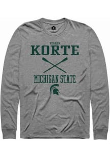 Reagan Korte Rally Mens Graphite Michigan State Spartans NIL Sport Icon Tee