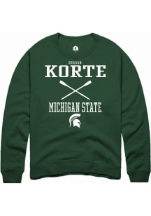 Reagan Korte Rally Mens Green Michigan State Spartans NIL Sport Icon Crew Sweatshirt