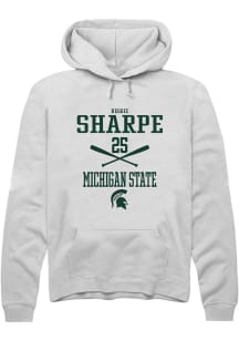 Reggie Sharpe Rally Mens White Michigan State Spartans NIL Sport Icon Hooded Sweatshirt