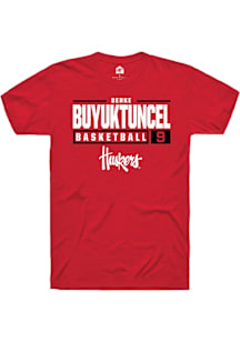 Berke Buyuktuncel  Nebraska Cornhuskers Red Rally NIL Stacked Box Short Sleeve T Shirt