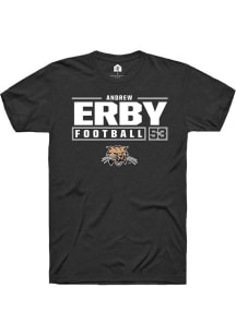 Andrew Erby  Ohio Bobcats Black Rally NIL Stacked Box Short Sleeve T Shirt