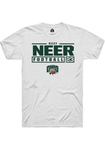 Riley Neer  Ohio Bobcats White Rally NIL Stacked Box Short Sleeve T Shirt