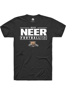 Riley Neer  Ohio Bobcats Black Rally NIL Stacked Box Short Sleeve T Shirt