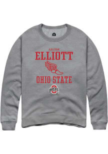 Aaliyah Elliott Rally Mens Graphite Ohio State Buckeyes NIL Sport Icon Crew Sweatshirt