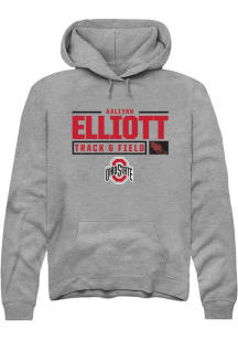Aaliyah Elliott Rally Mens Graphite Ohio State Buckeyes NIL Stacked Box Hooded Sweatshirt