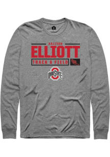 Aaliyah Elliott Rally Mens Graphite Ohio State Buckeyes NIL Stacked Box Tee