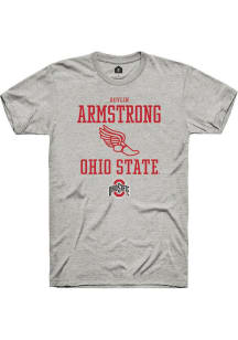 Adylin Armstrong Ash Ohio State Buckeyes NIL Sport Icon Short Sleeve T Shirt
