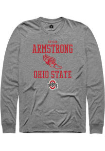 Adylin Armstrong Rally Mens Graphite Ohio State Buckeyes NIL Sport Icon Tee
