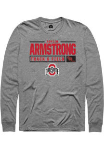Adylin Armstrong Rally Mens Graphite Ohio State Buckeyes NIL Stacked Box Tee