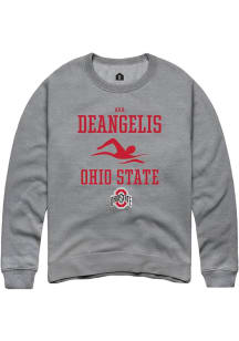 Ava DeAngelis Rally Mens Graphite Ohio State Buckeyes NIL Sport Icon Crew Sweatshirt