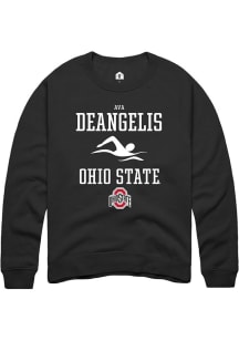 Ava DeAngelis Rally Mens Black Ohio State Buckeyes NIL Sport Icon Crew Sweatshirt