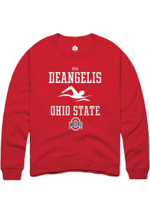 Ava DeAngelis Rally Mens Red Ohio State Buckeyes NIL Sport Icon Crew Sweatshirt