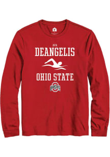 Ava DeAngelis Rally Mens Red Ohio State Buckeyes NIL Sport Icon Tee