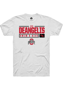 Ava DeAngelis White Ohio State Buckeyes NIL Stacked Box Short Sleeve T Shirt