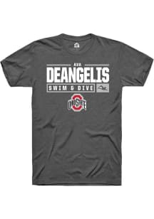 Ava DeAngelis Dark Grey Ohio State Buckeyes NIL Stacked Box Short Sleeve T Shirt