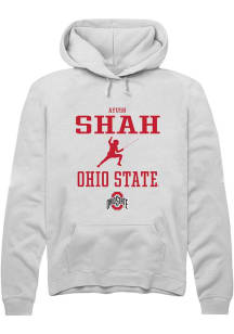 Ayush Shah Rally Mens White Ohio State Buckeyes NIL Sport Icon Hooded Sweatshirt