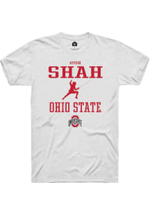 Ayush Shah White Ohio State Buckeyes NIL Sport Icon Short Sleeve T Shirt