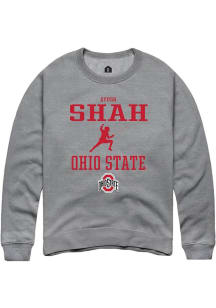 Ayush Shah Rally Mens Graphite Ohio State Buckeyes NIL Sport Icon Crew Sweatshirt