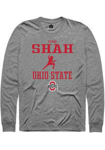 Ayush Shah Rally Mens Graphite Ohio State Buckeyes NIL Sport Icon Tee