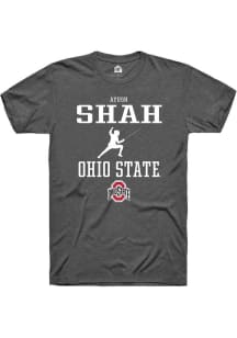 Ayush Shah Dark Grey Ohio State Buckeyes NIL Sport Icon Short Sleeve T Shirt