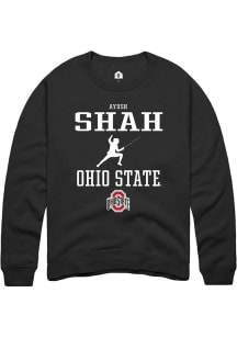 Ayush Shah Rally Mens Black Ohio State Buckeyes NIL Sport Icon Crew Sweatshirt