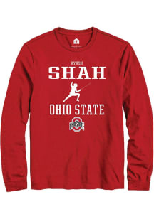 Ayush Shah Rally Mens Red Ohio State Buckeyes NIL Sport Icon Tee