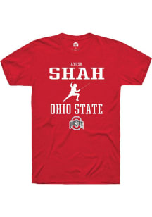 Ayush Shah Red Ohio State Buckeyes NIL Sport Icon Short Sleeve T Shirt