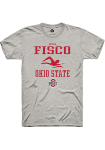 Bella Fisco Ash Ohio State Buckeyes NIL Sport Icon Short Sleeve T Shirt