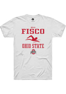 Bella Fisco White Ohio State Buckeyes NIL Sport Icon Short Sleeve T Shirt