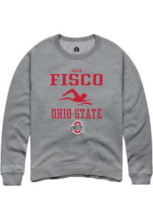 Bella Fisco Rally Mens Graphite Ohio State Buckeyes NIL Sport Icon Crew Sweatshirt