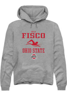 Bella Fisco Rally Mens Graphite Ohio State Buckeyes NIL Sport Icon Hooded Sweatshirt