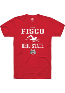 Bella Fisco Red Ohio State Buckeyes NIL Sport Icon Short Sleeve T Shirt