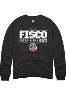 Bella Fisco Rally Mens Black Ohio State Buckeyes NIL Stacked Box Crew Sweatshirt