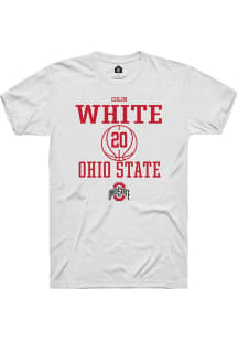 Colin White White Ohio State Buckeyes NIL Sport Icon Short Sleeve T Shirt