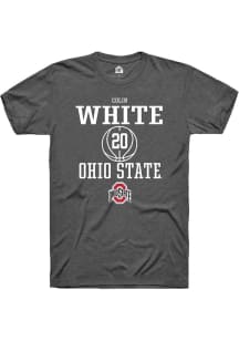 Colin White Dark Grey Ohio State Buckeyes NIL Sport Icon Short Sleeve T Shirt