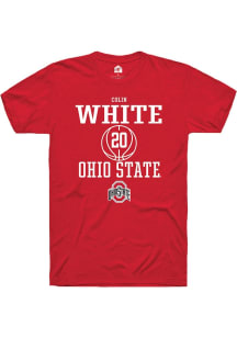 Colin White Red Ohio State Buckeyes NIL Sport Icon Short Sleeve T Shirt