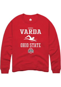 Danika Varda Rally Mens Red Ohio State Buckeyes NIL Sport Icon Crew Sweatshirt