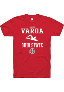 Danika Varda Red Ohio State Buckeyes NIL Sport Icon Short Sleeve T Shirt