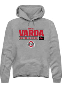 Danika Varda Rally Mens Graphite Ohio State Buckeyes NIL Stacked Box Hooded Sweatshirt