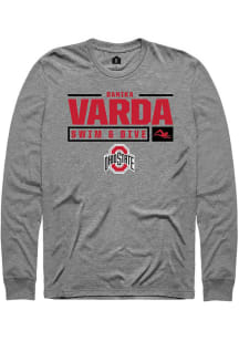 Danika Varda Rally Mens Graphite Ohio State Buckeyes NIL Stacked Box Tee