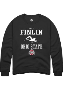 emma finlin Rally Mens Black Ohio State Buckeyes NIL Sport Icon Crew Sweatshirt