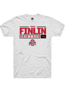 emma finlin White Ohio State Buckeyes NIL Stacked Box Short Sleeve T Shirt