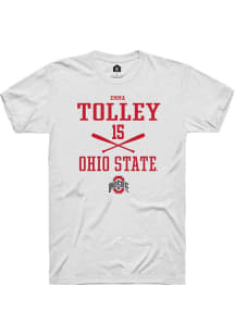 Emma Tolley White Ohio State Buckeyes NIL Sport Icon Short Sleeve T Shirt