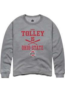 Emma Tolley Rally Mens Graphite Ohio State Buckeyes NIL Sport Icon Crew Sweatshirt