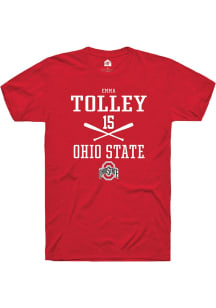 Emma Tolley Red Ohio State Buckeyes NIL Sport Icon Short Sleeve T Shirt