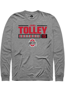 Emma Tolley Rally Mens Graphite Ohio State Buckeyes NIL Stacked Box Tee